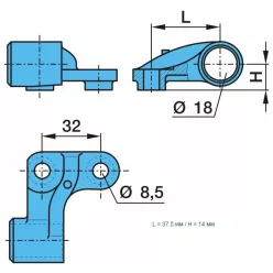BPW ECO plus suport far abs dreapta