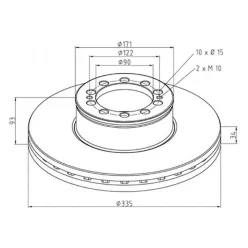 Disc de frână MAN TGM/TGL FI335
