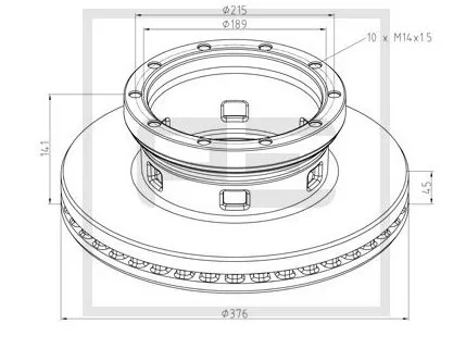 Disc de frână SAF FI377