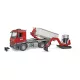 MB Arocs cu container și mini excavator Schaeff
