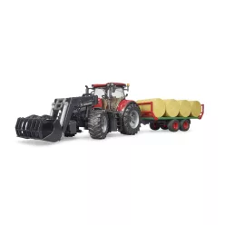 Case IH Optum 300 CVX cu încărcător frontal și remorcă