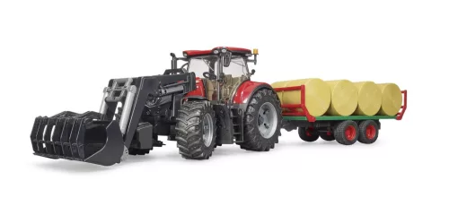 Case IH Optum 300 CVX cu încărcător frontal și remorcă