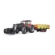 Case IH Optum 300 CVX cu încărcător frontal și remorcă