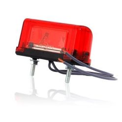Lumina plăcuței de înmatriculare aprinsă în roșu