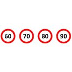 Autocolant limitator de viteză