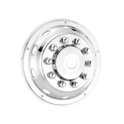   Disc butuc camion 22,5" din oțel inoxidabil cromat axă față (capac butuc convex)