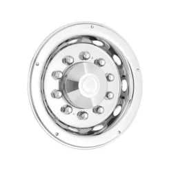   Disc butuc camion 22,5" Ax spate din oțel inoxidabil cromat (capac butuc concav)