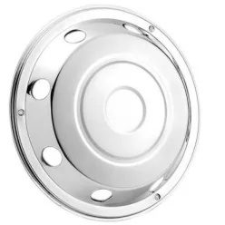   Disc butuc camion 17,5" Ax frontal cromat din oțel inoxidabil (convex neted)