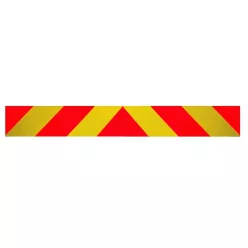   Tablă neagră reflectorizantă cu dungi 1130x130mm Autocolant