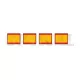 Tablă reflectorizantă încadrată 285x196 (4pcs) Autocolant