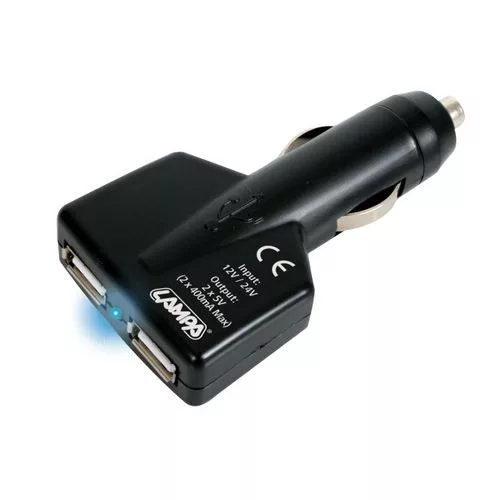 Încărcător pentru bricheta de țigară 2xUSB 12/24V