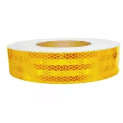 Bandă reflectorizantă galbenă E marcată 1m
