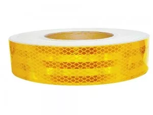 Bandă reflectorizantă galbenă E marcată 1m