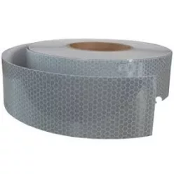 Bandă reflectorizantă albă E marcată 1 m