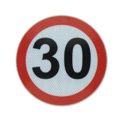Autocolant reflectorizant cu limitator de viteză mare 30