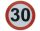 Autocolant reflectorizant cu limitator de viteză mare 30