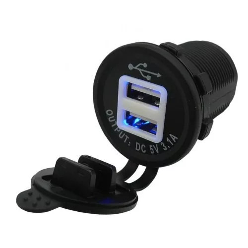 Încărcător pentru bricheta de țigară 2xUSB, 12-24V, 3100mA