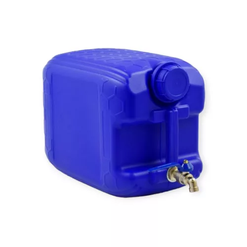 Ulcior de apă cu robinet metalic 10L albastru
