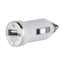   Încărcător pentru bricheta de țigară 1xUSB alb 1A 12/24V