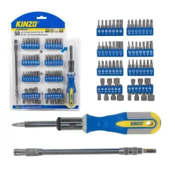 Set de șurubelnițe (cu clichet) Kinzo 58 bucăți