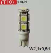 Bec LED T10 12V (9smd-alb) 2pcs