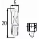 Bec pentru panoul de instrumente 12V/1,2W