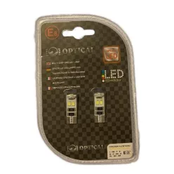 Bec LED T10 canbus, 8 LED-uri 24V alb 1 pereche