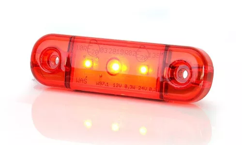 Indicator de poziție LED roșu W97.1 (3 leduri) 12-24V