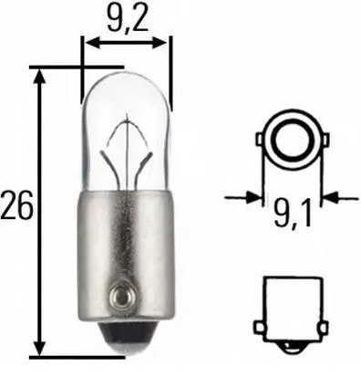 Bec T4W 12V/4W