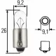 Bec T4W 12V/4W