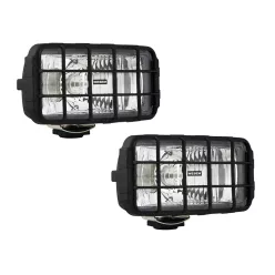   PROIECTOR AUTO DREPTUNGHIULAR  CU GRILA PROTECTIE (PERECHE), BEC H3,  180mm x 86mm x 76mm