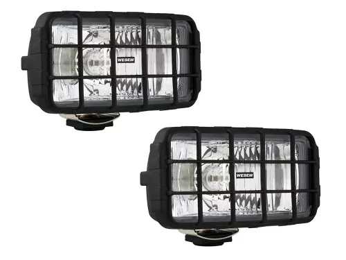 PROIECTOR AUTO DREPTUNGHIULAR  CU GRILA PROTECTIE (PERECHE), BEC H3,  180mm x 86mm x 76mm