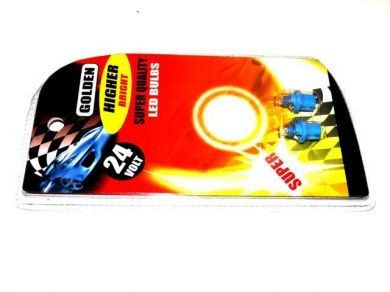 Bec LED 24V/1,2W bord B8,5D 2 bucăți albastru