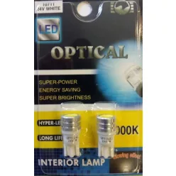 Bec LED T10 12/24V (1smd extra alb strălucitor) 2pcs