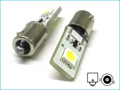 Bec LED CANBUS BAX9S 12/24V (echivalent 2smd-white-H6W)