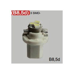 Bec LED B8,5d 12/24V (3smd alb) 2pcs