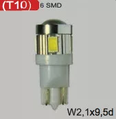 Bec LED T10 24V (4+2smd extra alb strălucitor) 2pcs