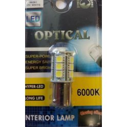 Bec LED Ba15S 12V (18smd-white-P21W)