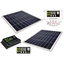   KIT SOLAR FOTOVOLTAIC 120W / 12-24V (PANOU FOTOVOLTAIC SI REGULATOR TENSIUNE)
