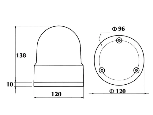 GIROFAR CU BEC 12V DASTERI (CU FIXARE PRIN SURUBURI)
