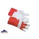 MANUSA DE PROTECTIE DIN PIELE ROSU / GRI (MARIMEA 10)