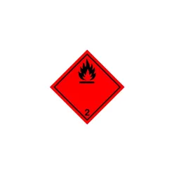AUTOCOLANT ADR 2 GAZ INFLAMABIL (10x10cm)