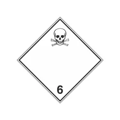 AUTOCOLANT ADR 6.1 (MATERIALE TOXICE) 300x300mm