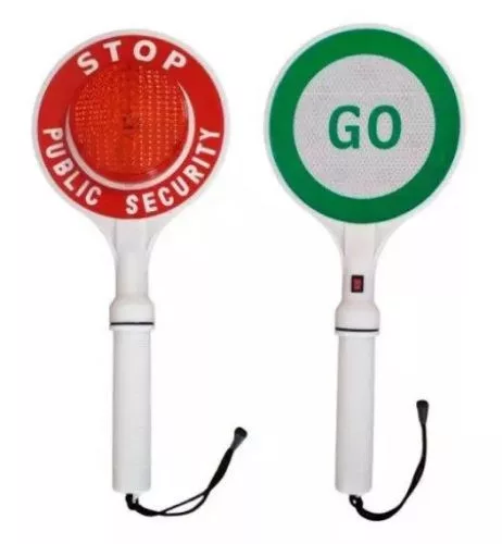 Disc de semnalizare LED roșu-verde, pe baterii