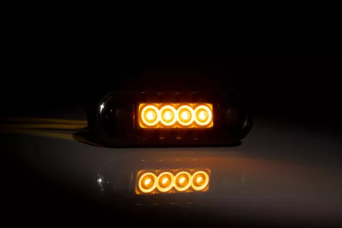 Indicator de poziție galben 4 LED-uri (fum)