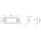 Indicator de poziție alb 4 LED-uri (fum)