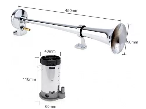 CLAXON 12V CU COMPRESOR 45CM
