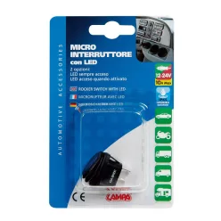 Buton cu 2 poziții 12/24V 10A (verde)
