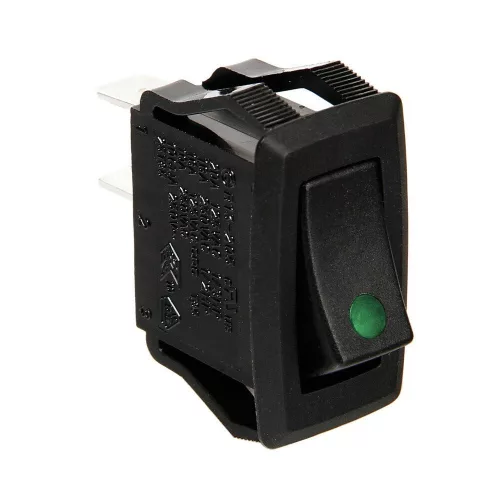Comutator cu 2 poziții 12/24V 10A (verde)