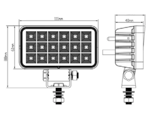 Lampă de lucru Ledes 18LED 27W 12/24V
